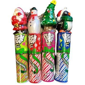 Леденец Push Pop Topper Christmas Lollipop Snowman 14г 1721 фото