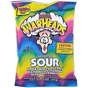 Леденцы Warheads Extreme Sour Peg Bag 56г 2926 фото