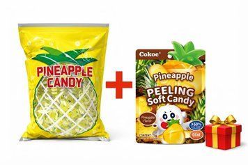 Набір Карамель Pineapple Ring Candy 1кг+Желейки Cokoc Peeling Pineapple 75г 10032 фото