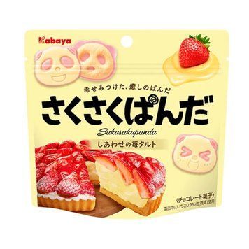 Печенье&nbsp;Kabaya&nbsp;Sakusaku&nbsp;Panda&nbsp;Strawberry&nbsp;Tart&nbsp;Flavored&nbsp;Cookies&nbsp;47г 1001 фото