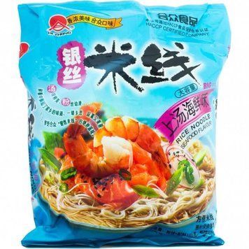 Лапша рисовая Hezhong вкус морепродуктов 105г (слабоострая) 1045 фото