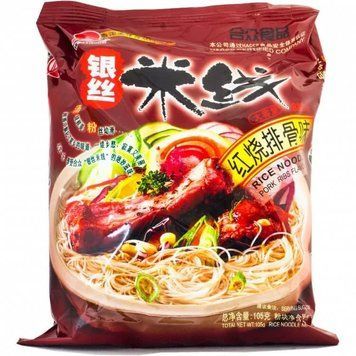 Лапша рисовая Hezhong вкус свиных ребрышек 105г (слабоострая) 1042 фото
