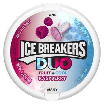 Льодяники Ice Breakers DUO Raspberry Mints sugar free 36г 3310 фото