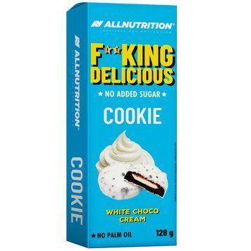 Печенье без сахара с белым шоколадным кремом AllNutrition 128г 174 фото