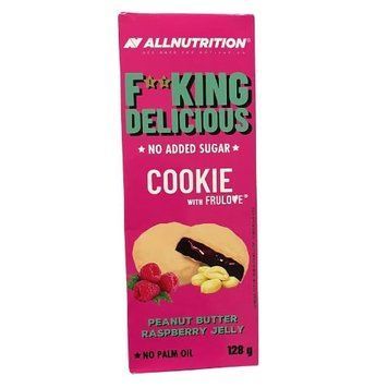 Печенье без сахара с малиной и арахисом AllNutrition 128г 1158 фото