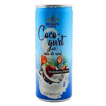Негазированный напиток Bisan Cocogurt drink Strawberry 250мл 1303 фото