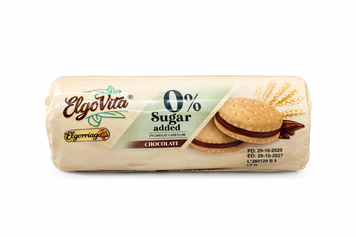 Печенье-сэндвич Elgorriaga Elgo Vita 0% Sugar Chocolate 180г 2973 фото