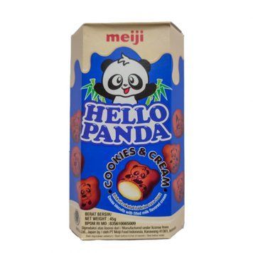 Шоколадное печенье Meiji Hello Panda Cookies Cream 42г 600 фото