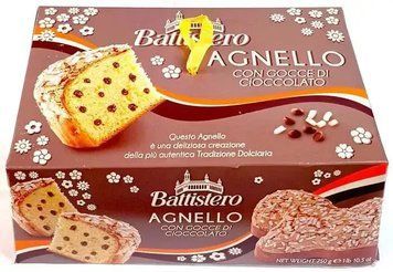 Великодня випічка Battistero Agnello з шоколадом 750г 2204 фото