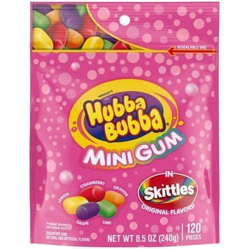 Жувальна гумка Hubba Bubba Skittles Flavored Mini 120шт 240г 1377 фото