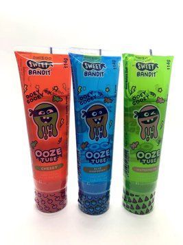 Жидкие конфеты Ooze Tube Candy Blue Raspberry/watermelon/cherry 114г 1714 фото