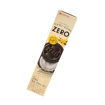 Печенье с ванильной начинкой без сахара Lotte Zero Cookie and Cream 96г 951 фото